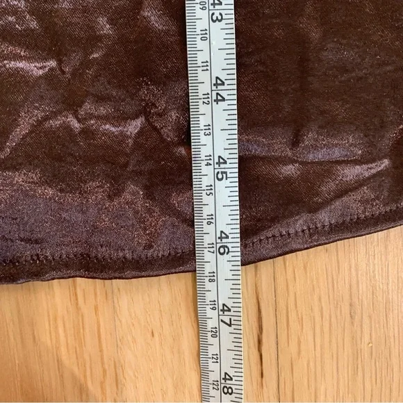 Urban Outfitters Chloe Chocolate Satin Slip Dress Lace Bust Crossover Back Sz L - Picture 11 of 12